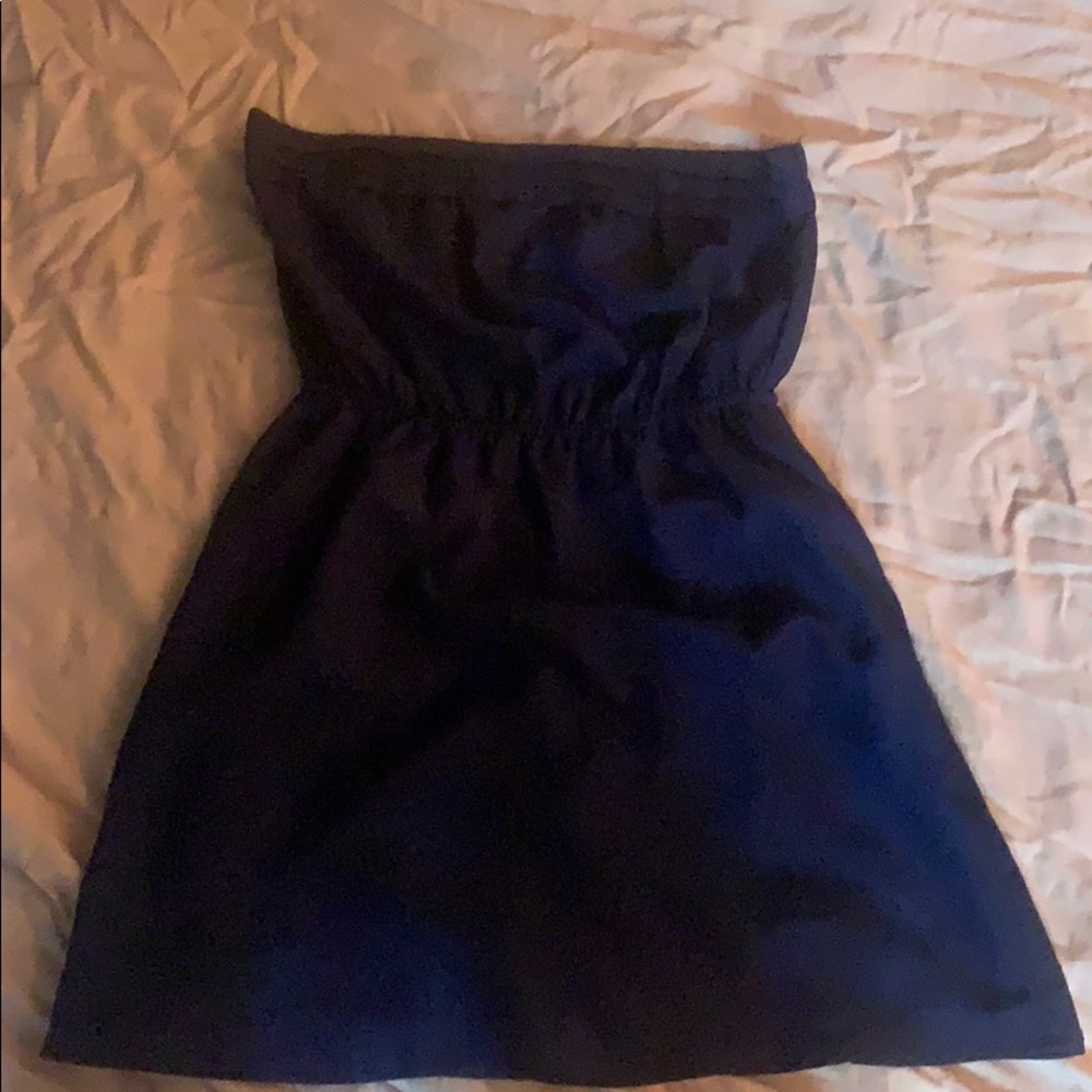 Navy strapless